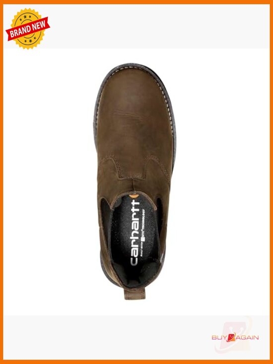Water Resistant Chelsea Work Boots - Leather Upper, Soft Toe, Slip-On